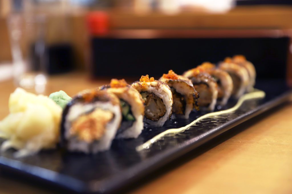 Sushi makis at Standing Sushi Bar