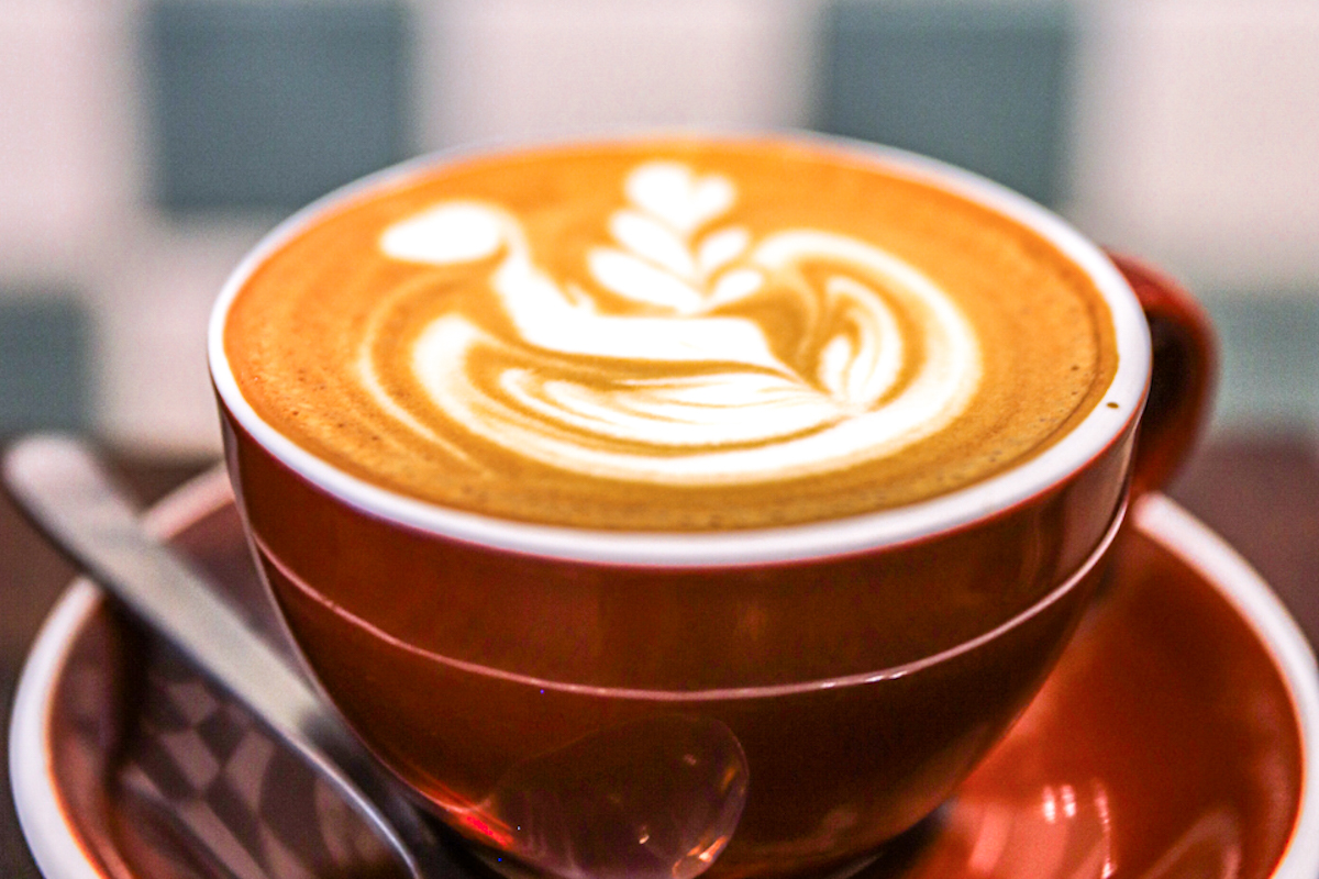 Hot Latte at Forty Hands East Coast with swan latte art