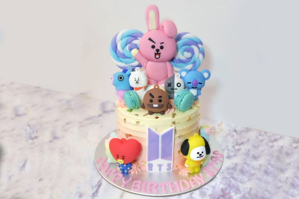 bt21 cake design, bts cake, Joanna's oven