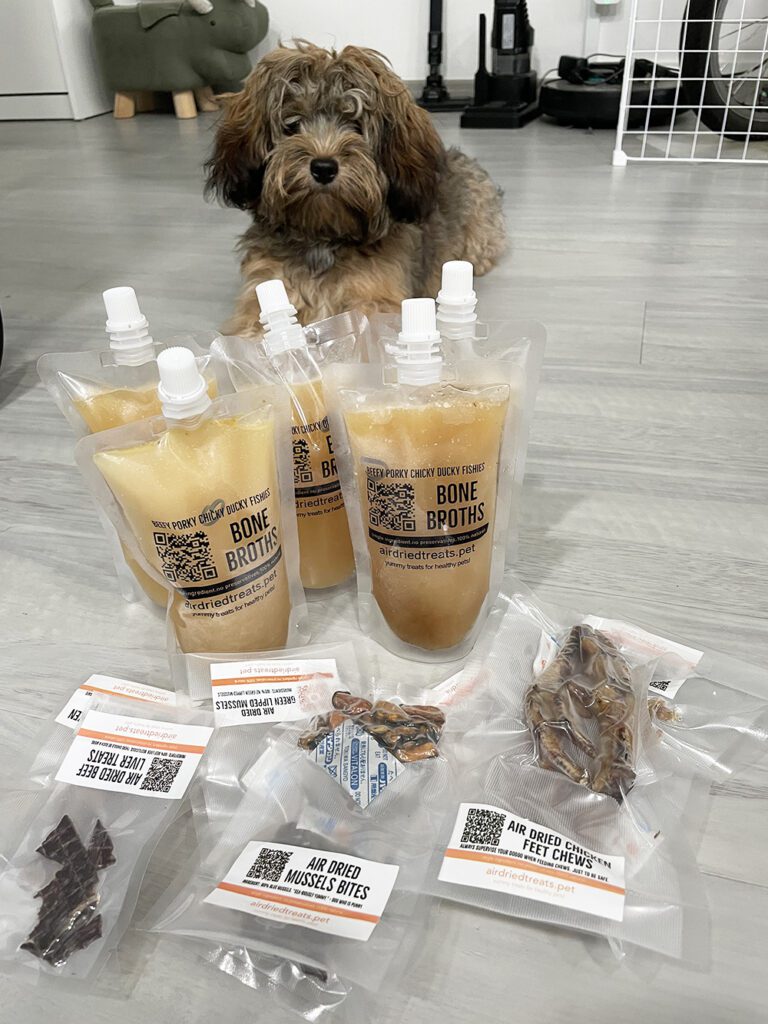 Airdried Pet Treats bone broths and dried treats