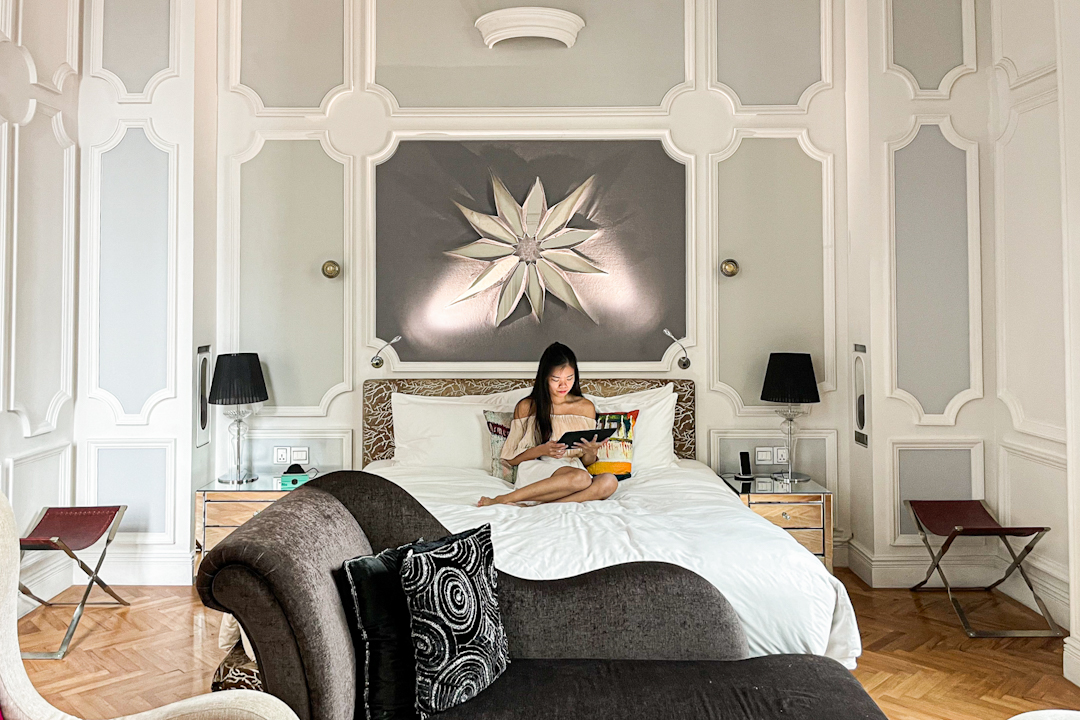 Reading an e-book on SO/ Singapore, luxury boutique hotel under Sofitel