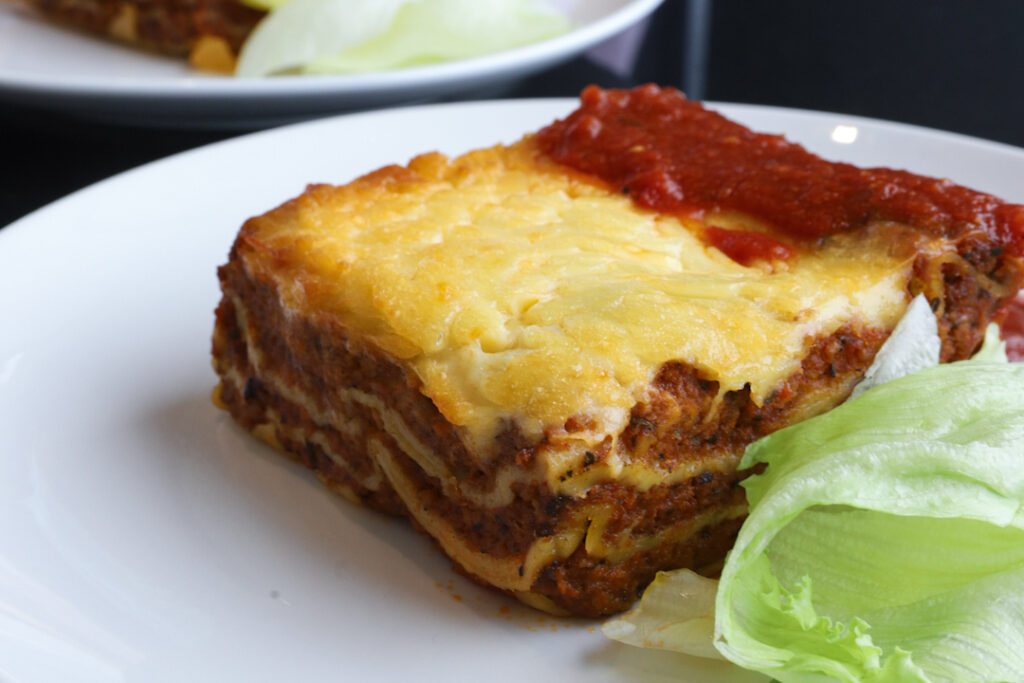 Beef Lasagna from June's Breath Cafe