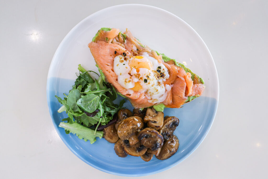 Smoked Salmon avocado toast at this cafe at sin ming road