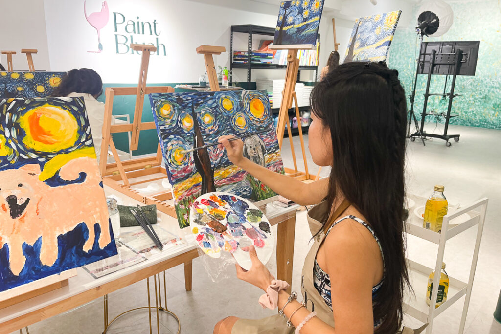 Paintblush art jamming at Little India