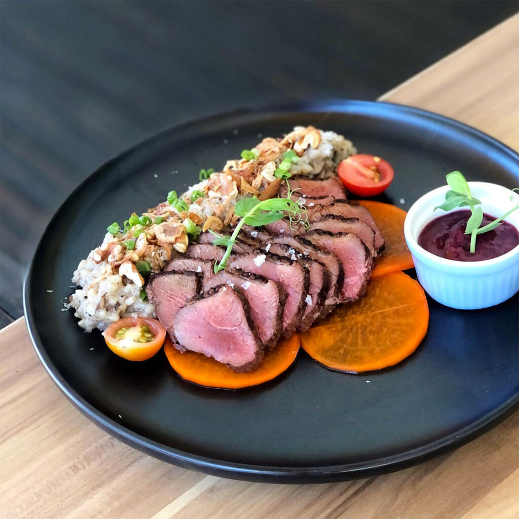 Pan-seared duck breast with rice and boiled carrots at W39 Bistro & Bakery, brunch cafe and bakery at clementi