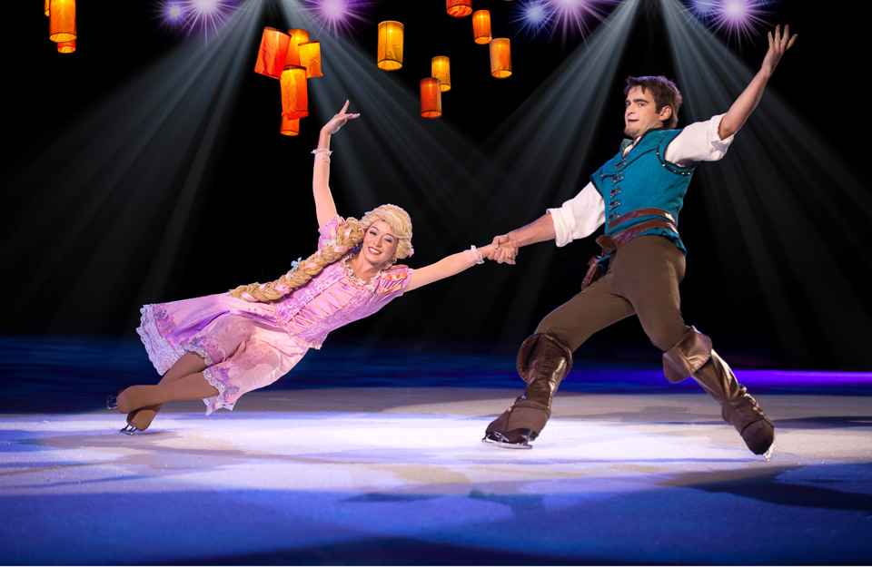 Rapunzel and Flynn from Tangled featured in the upcoming Disney on Ice 2025