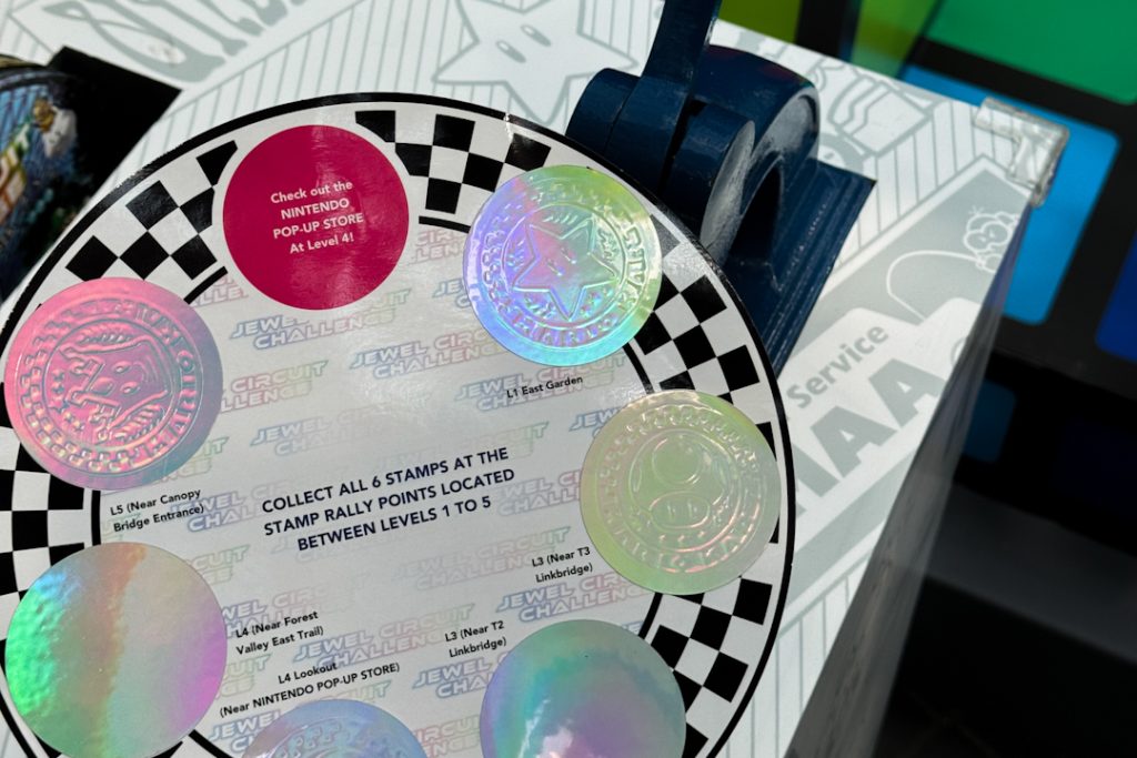 Mario Kart stamp rally card