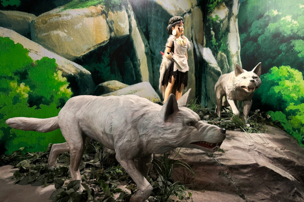 Princess Mononoke and wolf installations