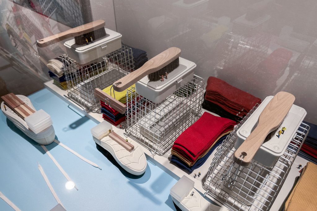Port of Singapore miniature artwork at MUJI exhibition