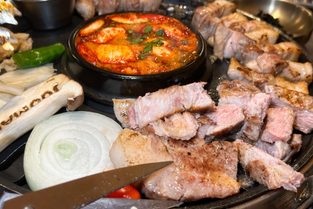 authentic tofu stew soontofu in Singapore with Jeju Black Pig KBBQ Set