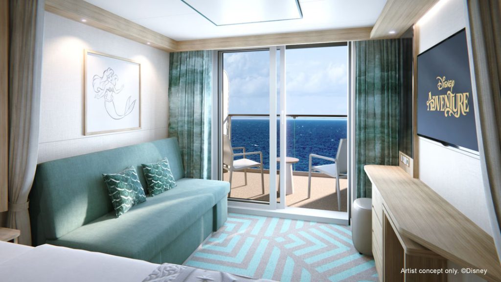 The Little Mermaid Cruise rooms on Disney Cruise Ship Singapore