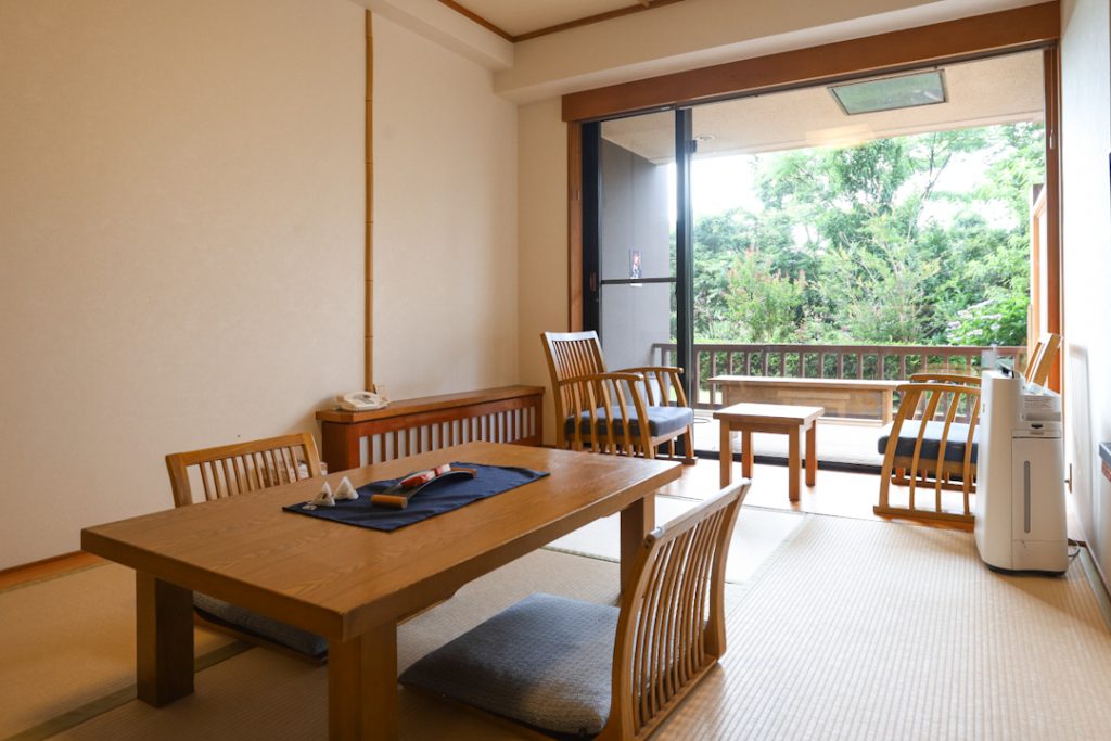 Living room area in the Wakayama Onsen Hotel