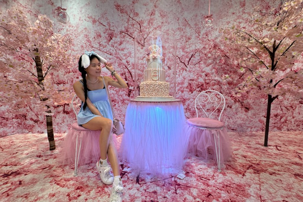 My Melody sakura backdrop 