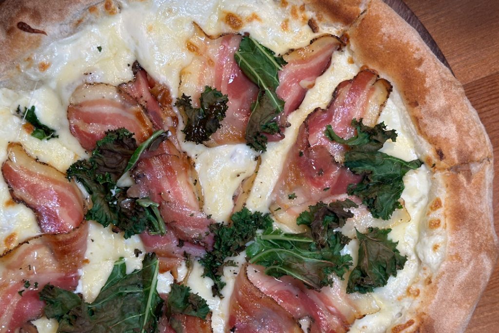 Pancetta and kale pizza review