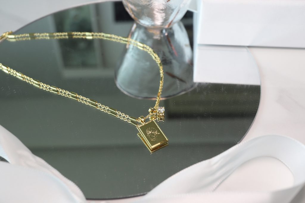 Birth Flower Pendant Necklace - April ($120)