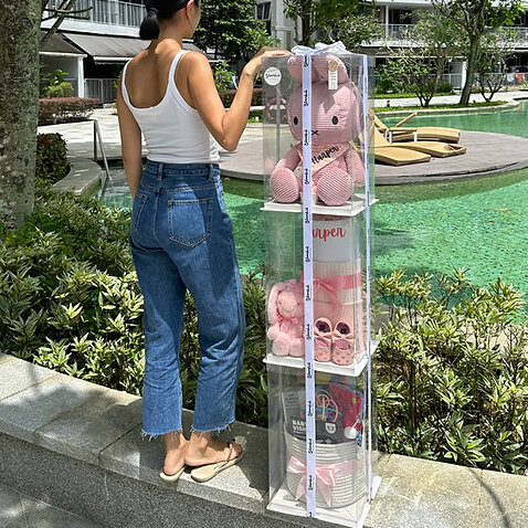 Biggest diaper cake in Singapore by Bloombub