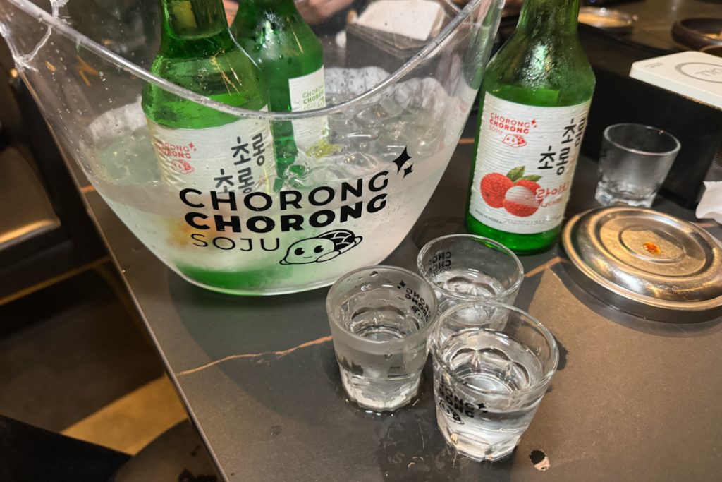 Free Chorong Chorong Soju shots with secret phrase at Hanjip