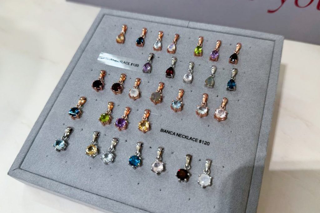Gem stones to choose from at Tesselate Co