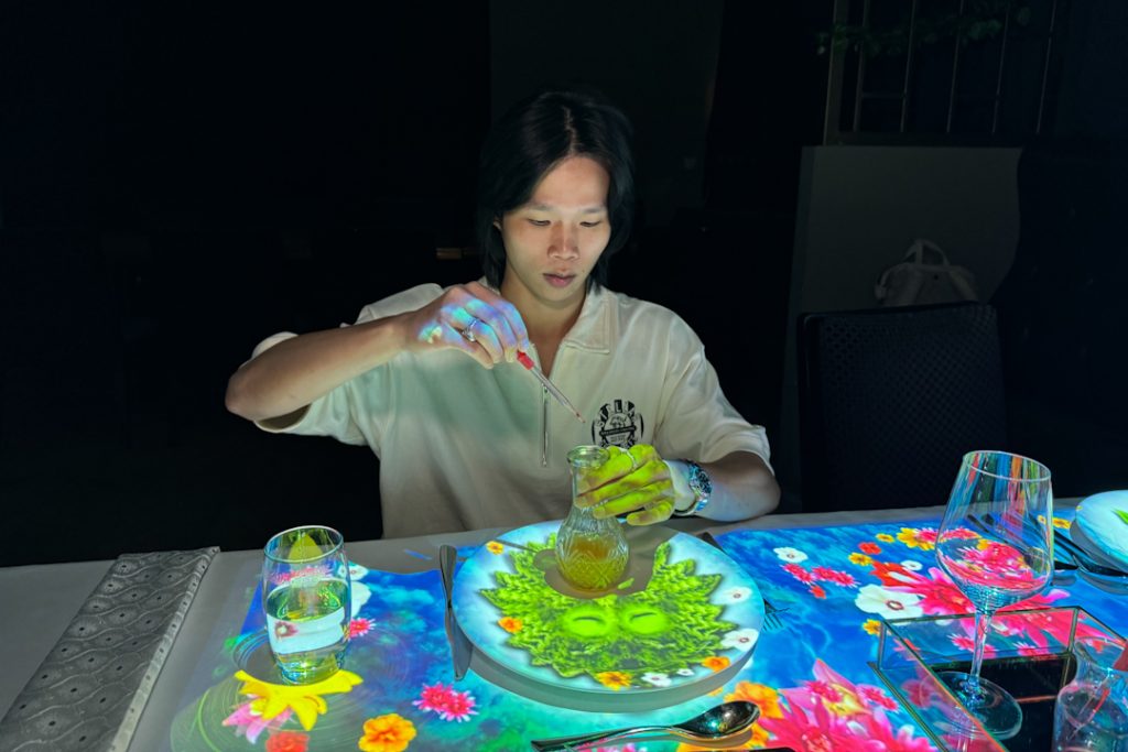 Interacting with the food for the storyline to continue