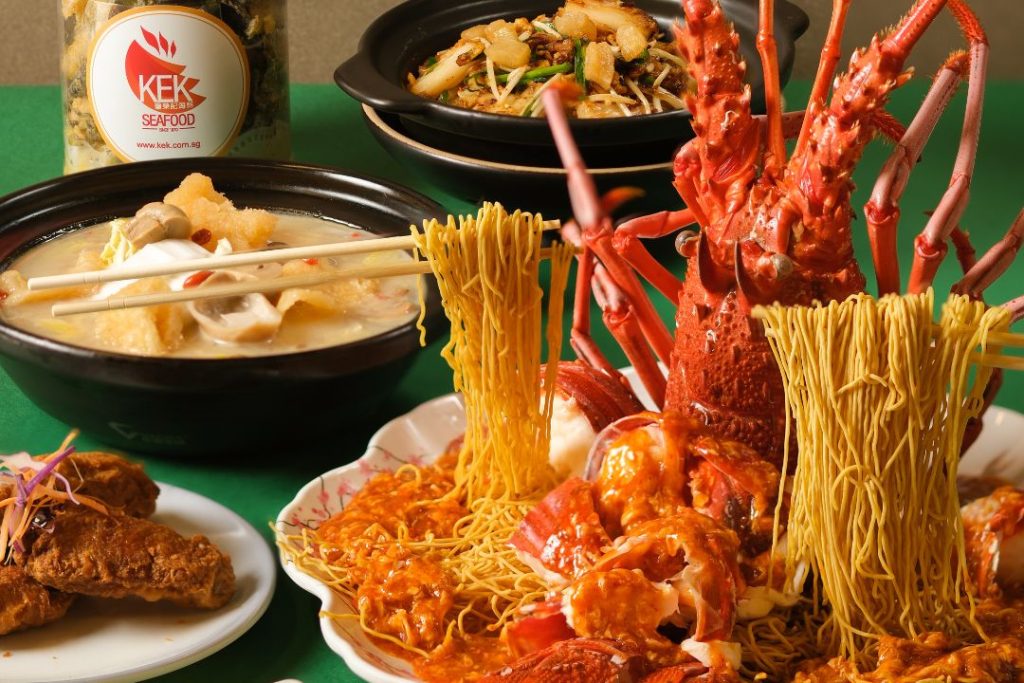 Dimsimlim's signature Flying Lobster Noodles