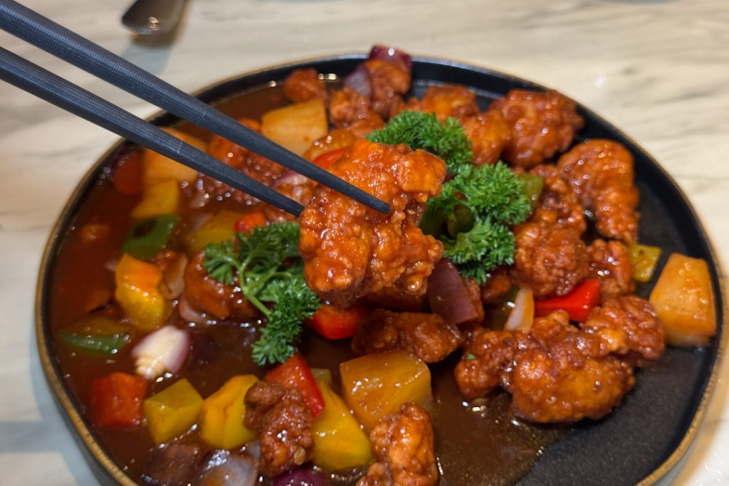 Sweet and Sour Chicken at Enclave Restaurant and Bar