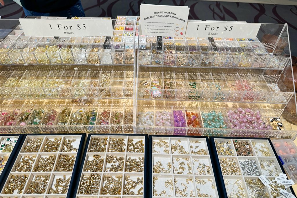 Beads and charms to customise your own bracelet and necklace