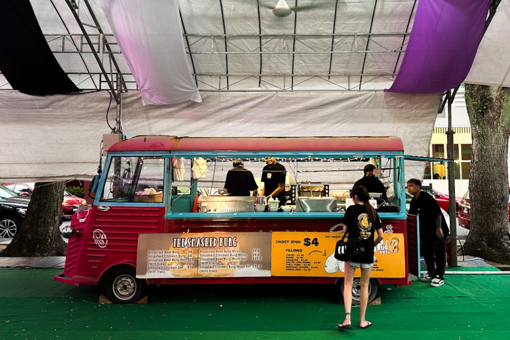Smashed Burger food truck at Kampong Glam GPSS