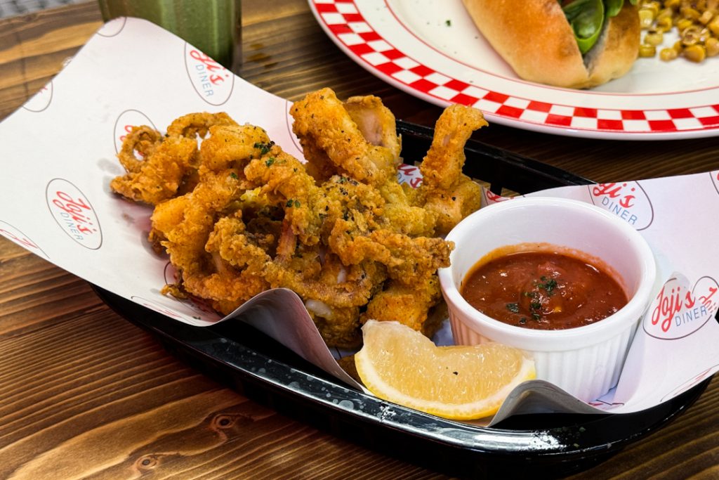Fresh Calamari with marinara sauce review at Joji's Sandwich Parlour