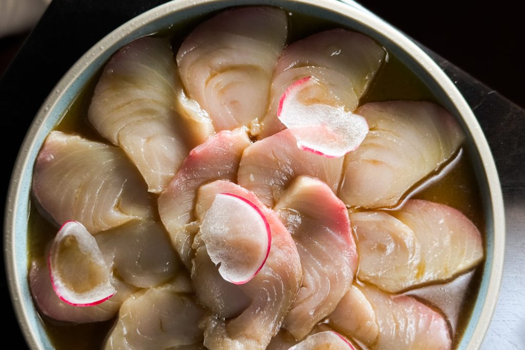 Hamachi Ceviche at 85 Amoy
