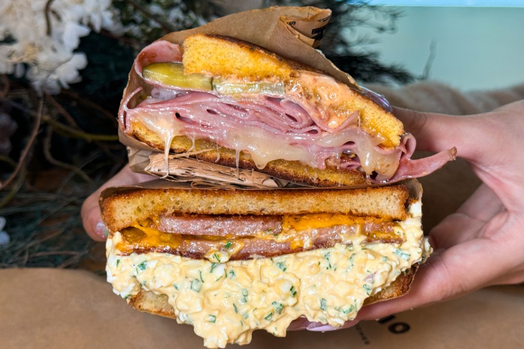 Mortedella & Pickles and Breakfast Sammy from Korio