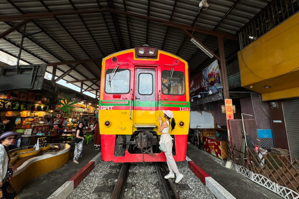 Where to take the best photos at maeklong Railway Market — At the station itself
