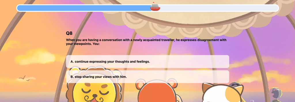 Personality quiz question 8