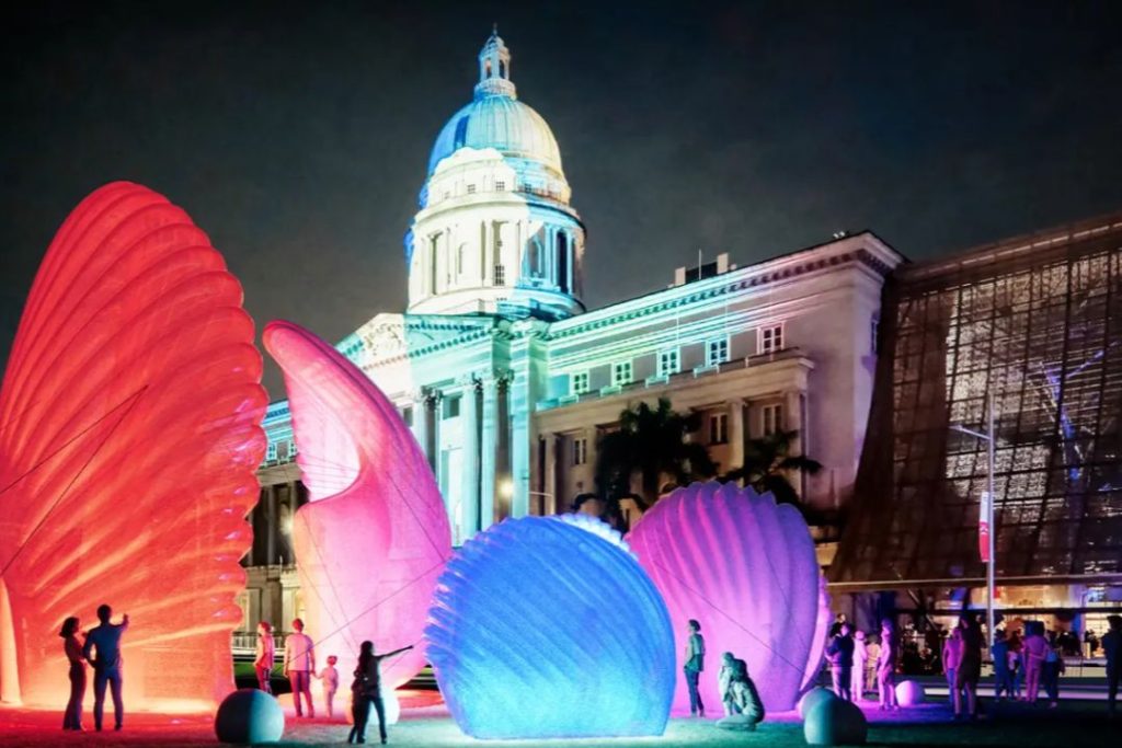 Light to Night installation projection