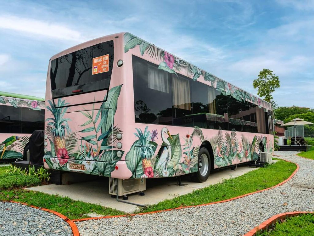 Exterior of the room in The bus Collective