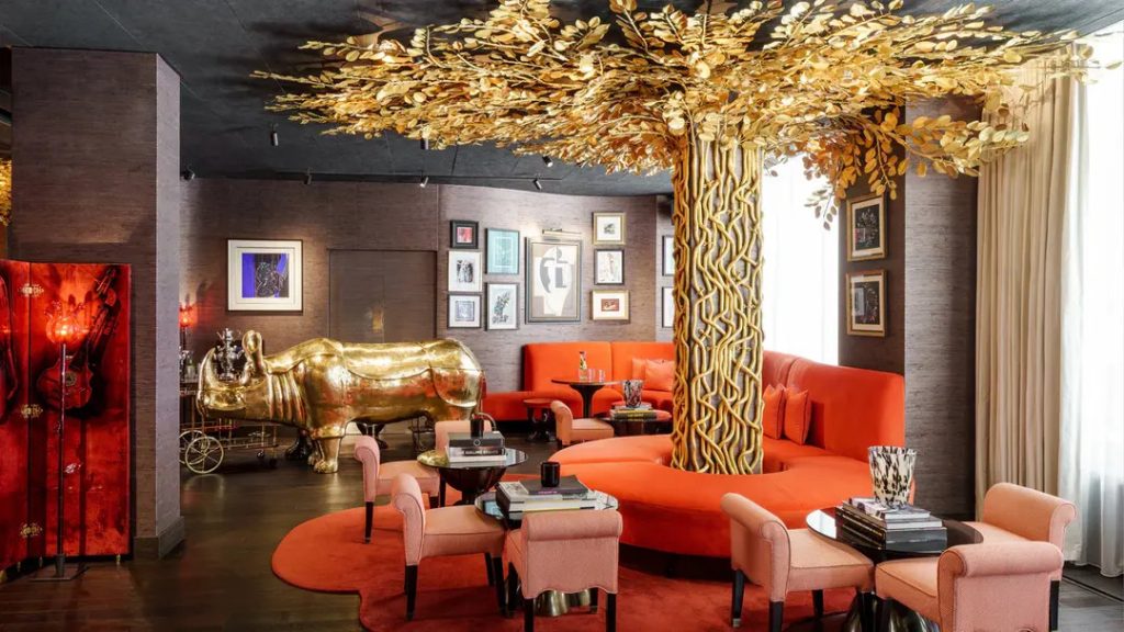 The red eccentric lounge at The Vagabond Club