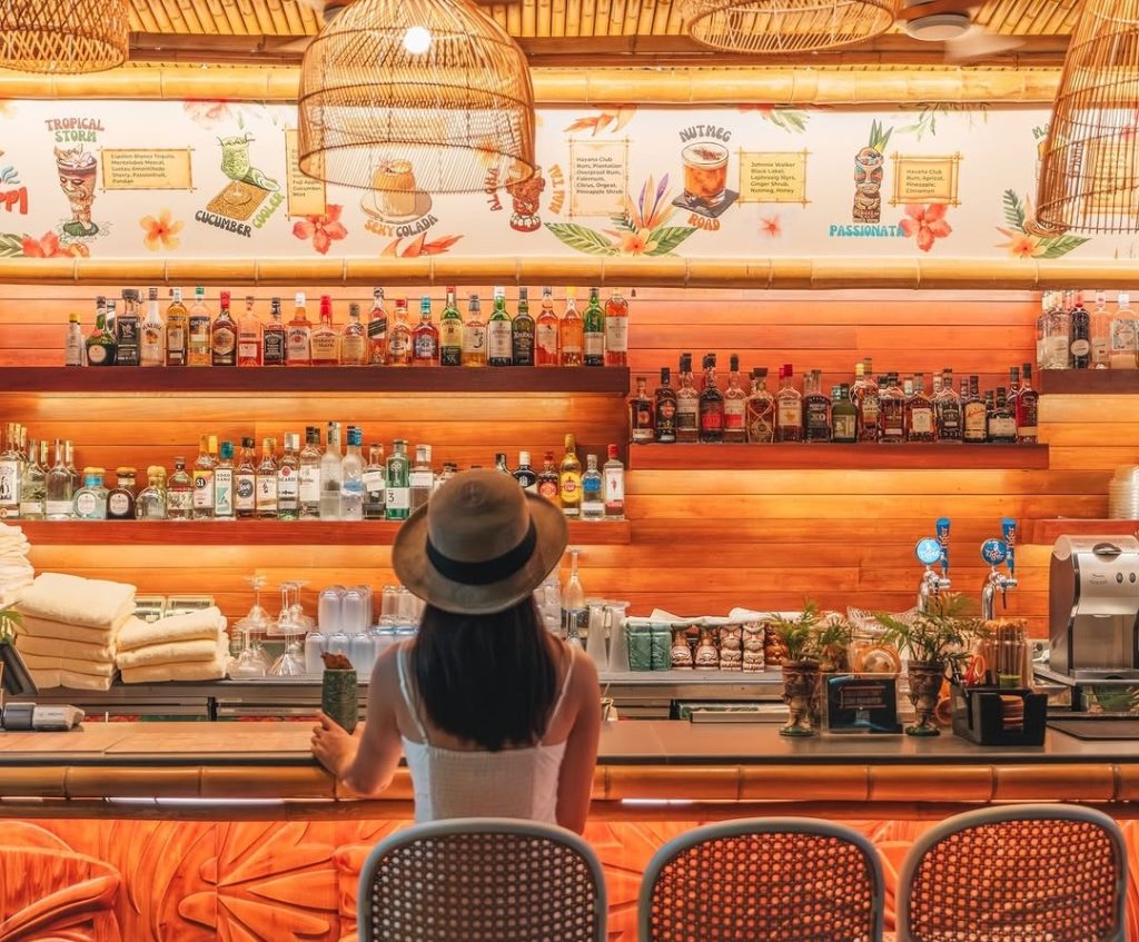 Trippi is a tiki-concept bar that allows you to relax in a tropical setting