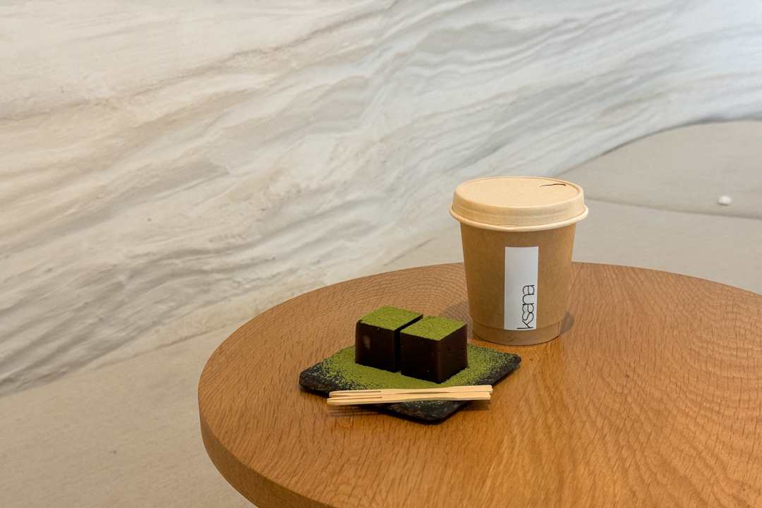 Matcha and wagashi at ksana cafe bangkok