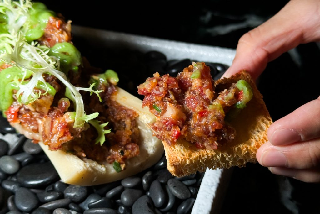 Bone marrow and beef tartare