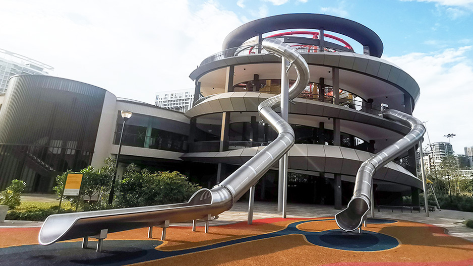 a thrilling playground with Singapore tallest outdoor slides