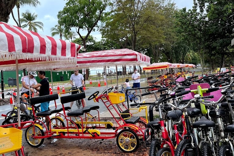 Rent a bike with GoCycle and enjoy the trails and sunset spot in the East Coast Park.