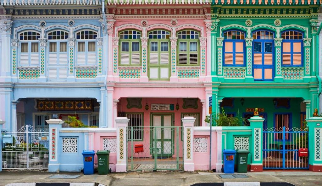 Popular tourists stop that showcases the iconic pastel-coloured shop-houses