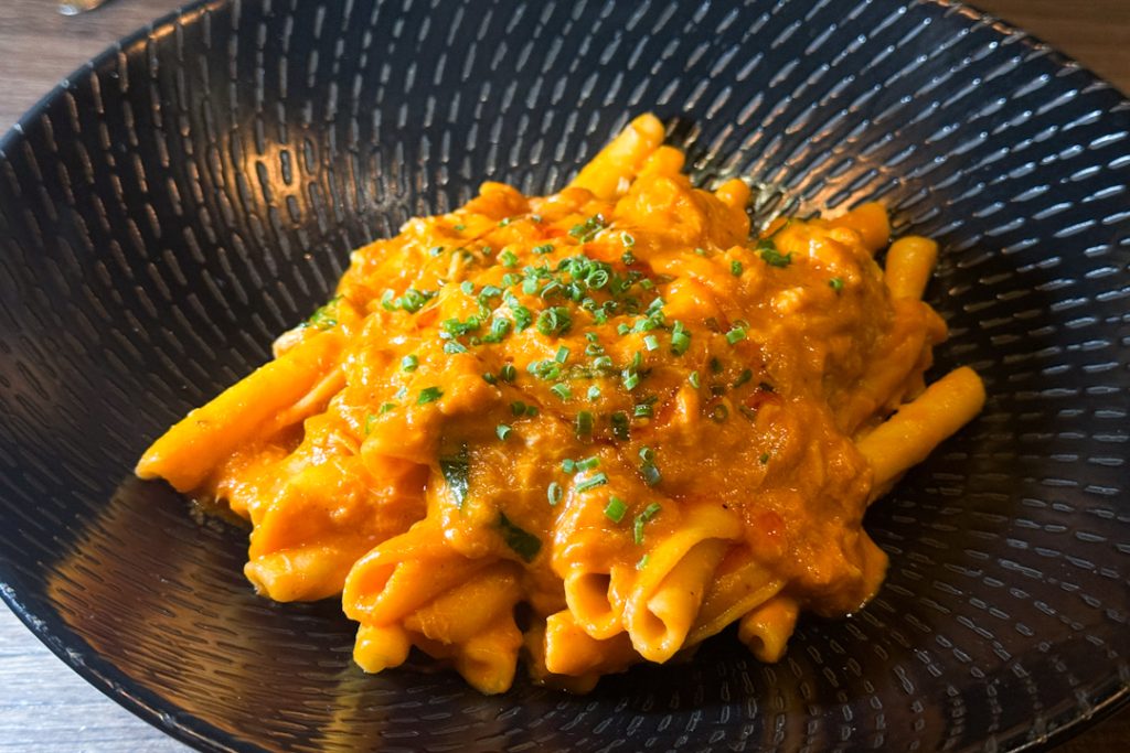Strozzapretti Pasta with Jumbo Crab and Tomatoes