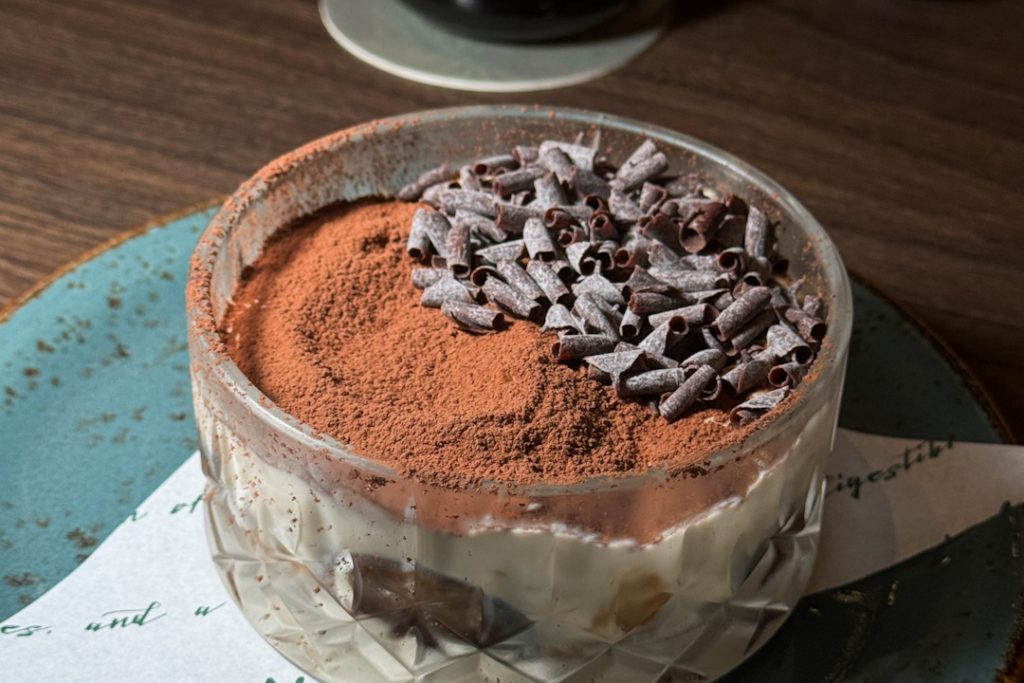 Tiramisu at Amò Restaurant