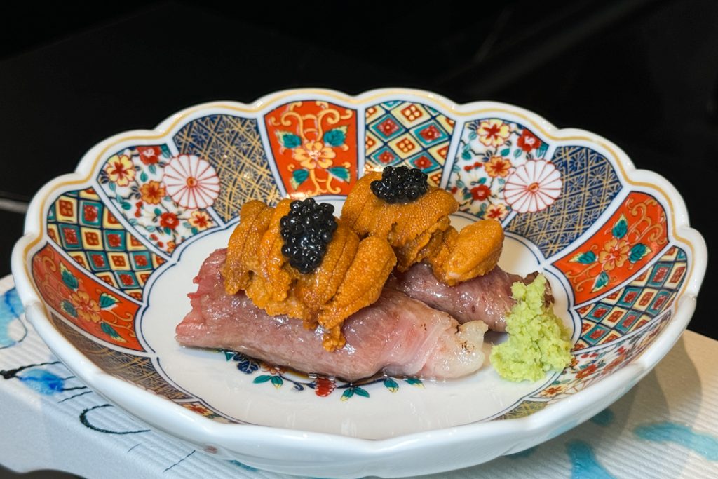 Uni Hotdog at Sushi Jyukan, best omakase in Shenzhen