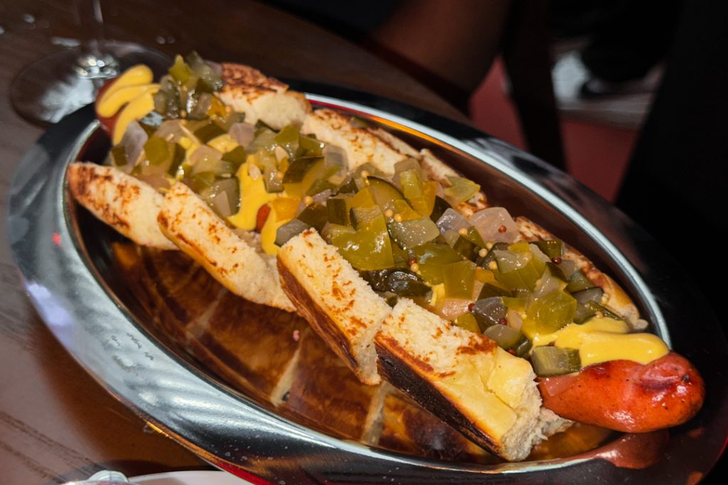 Wagyu Hotdog at Coach Bar (food menu)