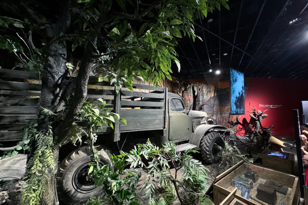 Military van at Hanoi Vietnam Military History Museum