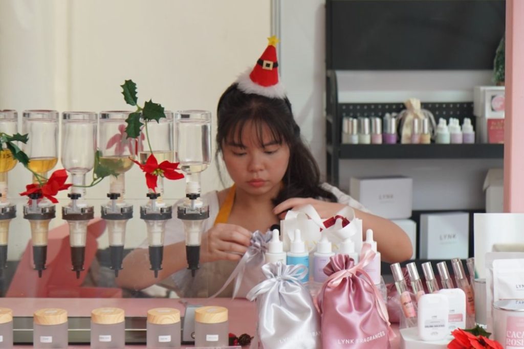 Free DIY Perfume Bar Lynk Fragrances at Christmas Orchard