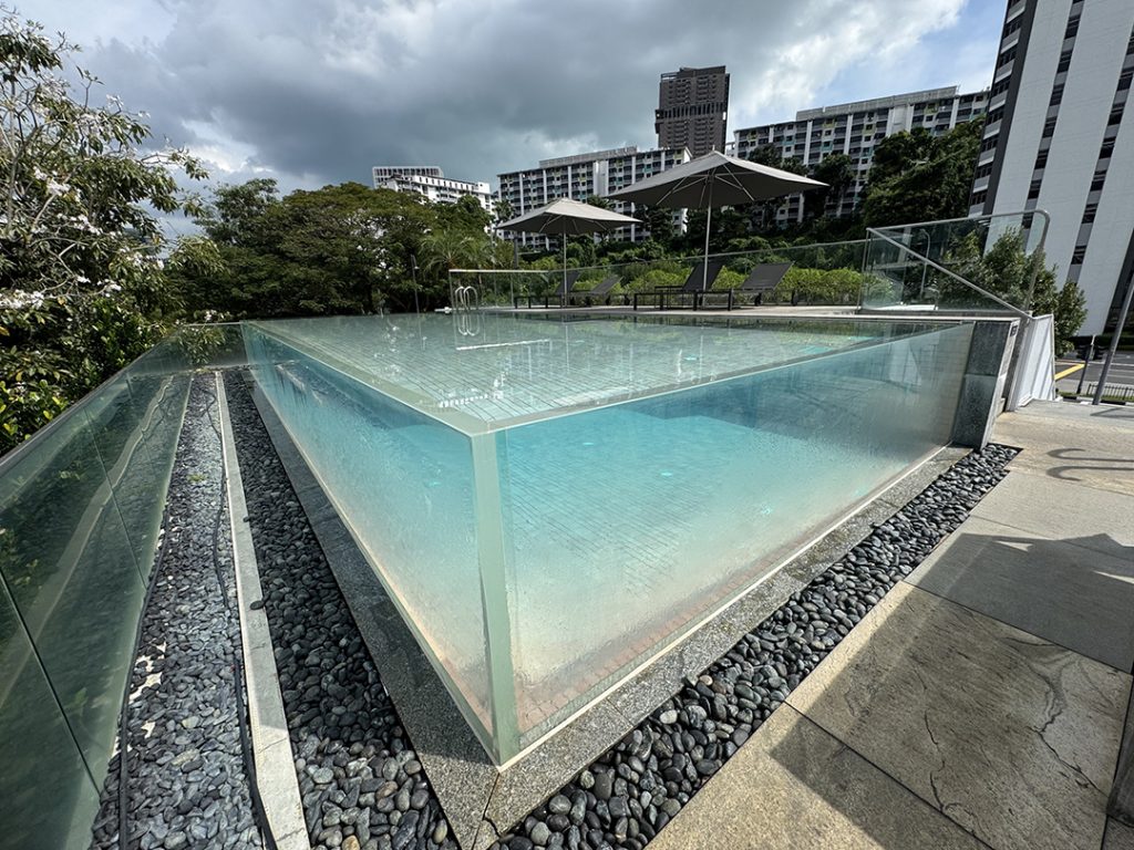 Infinity pool at The Warehouse Hotel