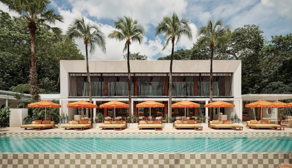 daybeds and pool at Tanjong Beach Club
