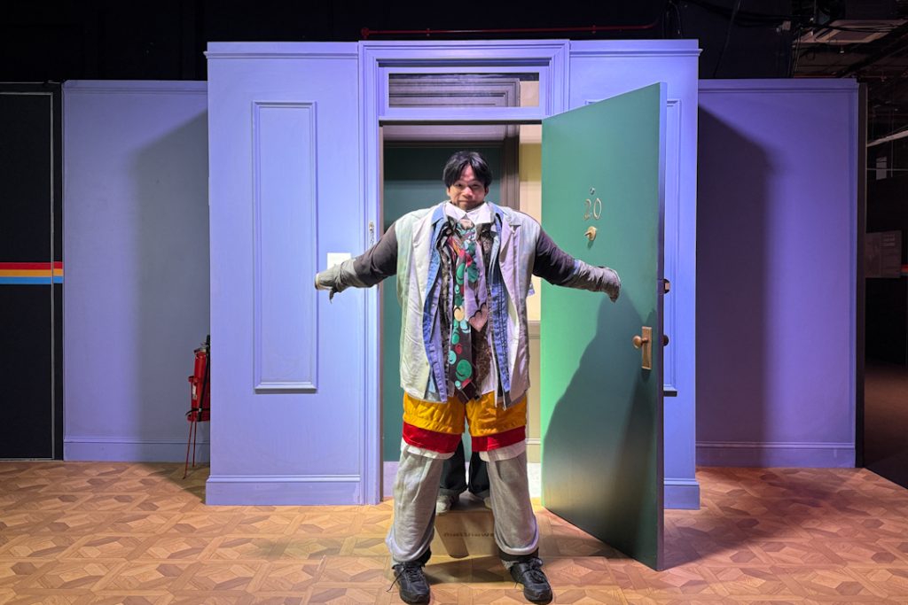 FRIENDS pop up Joey wearing multiple layers